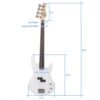 Bajo eléctrico Glarry GP blanco - Image 13