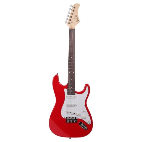 Guitarra eléctrica con diapasón de palisandro Glarry GST, color roja - Image 12