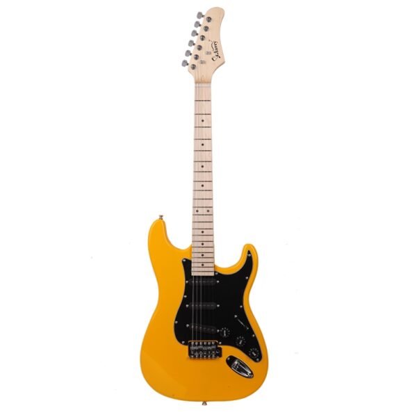 Guitarra eléctrica Glarry GST con amplificador de 20 W, color amarilla - Image 9