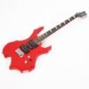Guitarra eléctrica Glarry de 36 pulgadas estilo Burning Fire, color roja con amplificador - Image 3