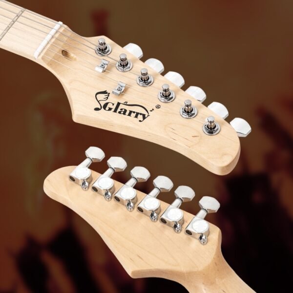 Guitarra eléctrica Glarry GST con amplificador de 20 W, color verde - Image 3