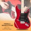 Guitarra eléctrica Glarry GST con amplificador de 20 W, color roja - Image 9