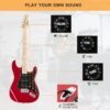 Guitarra eléctrica Glarry GST con amplificador de 20 W, color roja - Image 5
