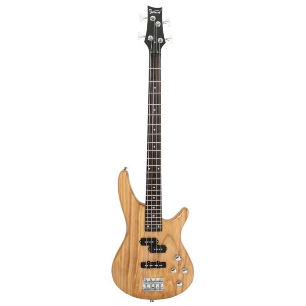 Bajo Glarry GIB de 4 cuerdas, tamaño completo, color madera - Image 3