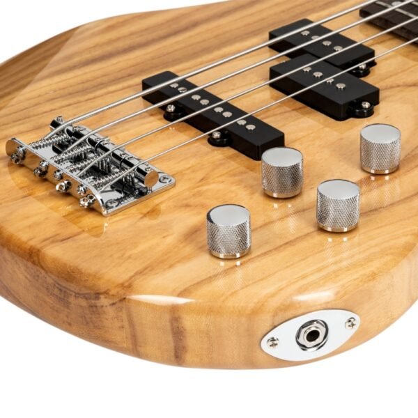 Bajo Glarry GIB de 4 cuerdas, tamaño completo, color madera - Image 9