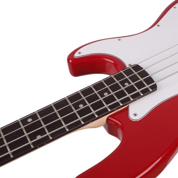 Bajo eléctrico Glarry GP Rojo con amplificador de 20 W - Image 10