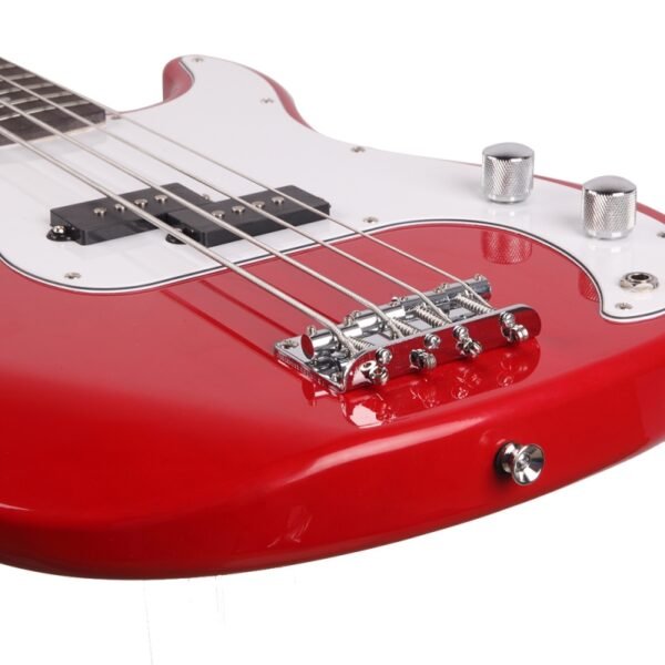 Bajo eléctrico Glarry GP Rojo con amplificador de 20 W - Image 8