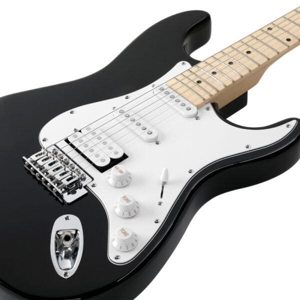 Guitarra eléctrica Glarry GST Stratocaster con pastillas HSS y amplificador de 20 W, color negro - Image 6