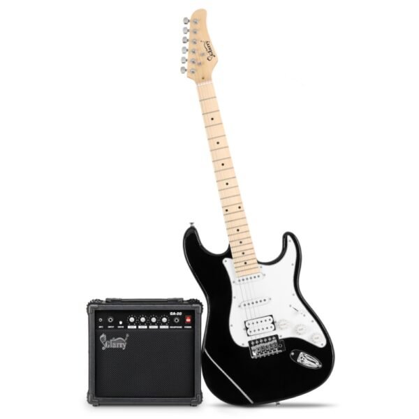 Guitarra eléctrica Glarry GST Stratocaster con pastillas HSS y amplificador de 20 W, color negro - Image 12