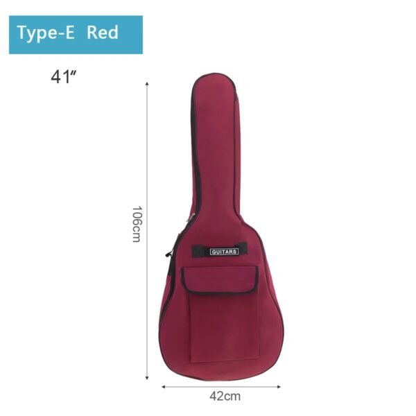 Estuche vino para guitarra de 40/41 pulgadas, resistente al agua, de tela Oxford, con correas dobles, acolchada de algodón suave 600D, mochilas para guitarra eléctrica - Image 2