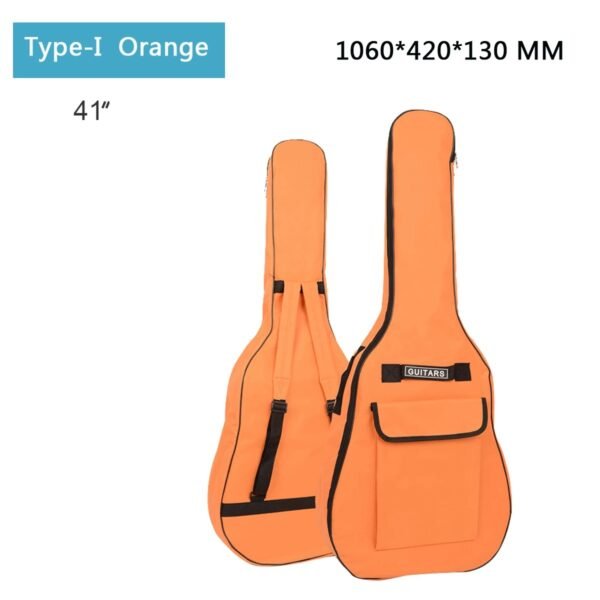 Estuche naranja para guitarra de 40/41 pulgadas, resistente al agua, de tela Oxford, con correas dobles, acolchada de algodón suave 600D, mochilas para guitarra eléctrica (copia)