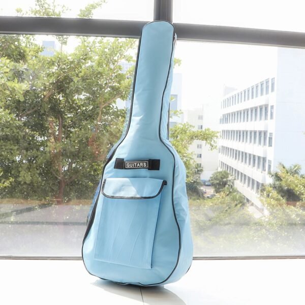 Estuche celeste para guitarra de 40/41 pulgadas, resistente al agua, de tela Oxford, con correas dobles, acolchada de algodón suave 600D, mochilas para guitarra eléctrica - Image 2