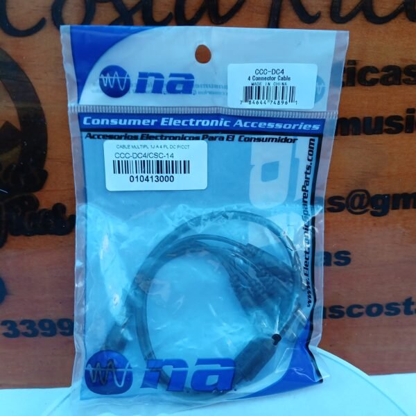 Cable Daisy Chain ONA CCC-DC4 - Distribuidor de Corriente de 4 Conectores para Pedales