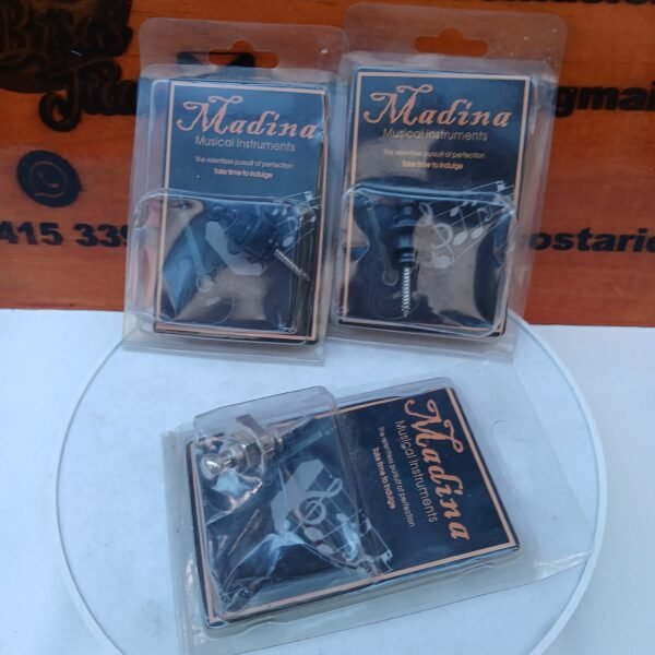 Set de 3 Botones de Correa (Strap Buttons) para Guitarra - Acabado Negro