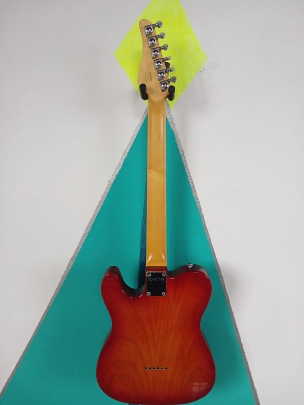 Guitarra Eléctrica Schecter PT Fastback (Estilo Telecaster) - Sunburst con Golpeador Perlado - Image 6