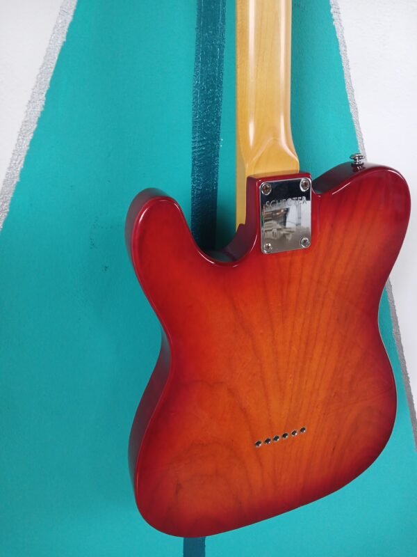 Guitarra Eléctrica Schecter PT Fastback (Estilo Telecaster) - Sunburst con Golpeador Perlado - Image 4