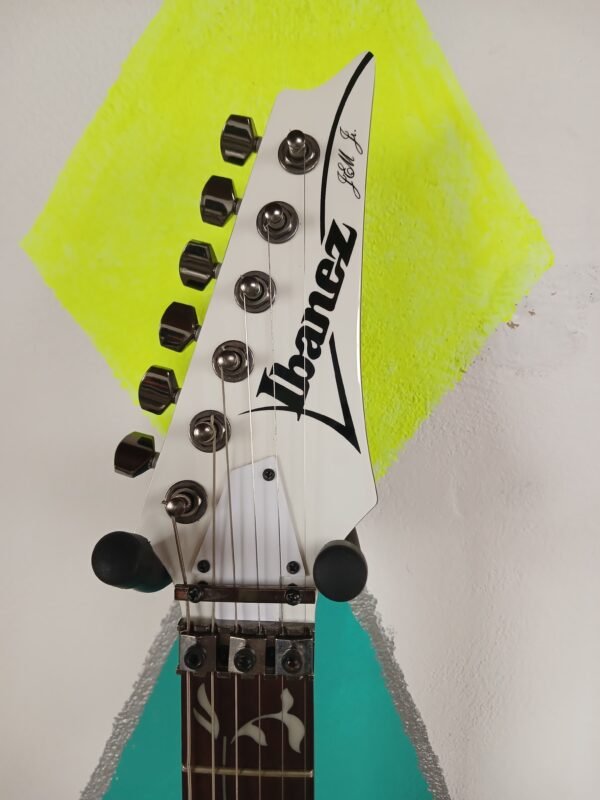 Guitarra Eléctrica Ibanez RG Series - Blanco Puro con Incrustaciones Florales - Image 7