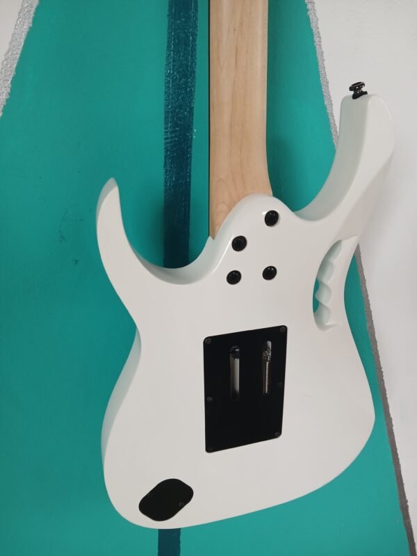 Guitarra Eléctrica Ibanez RG Series - Blanco Puro con Incrustaciones Florales - Image 3