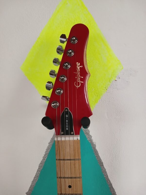Guitarra Eléctrica Epiphone S Series (Estilo Stratocaster) - Rojo Brillante con Diapasón de Arce Hecha en Corea del Sur - Image 5