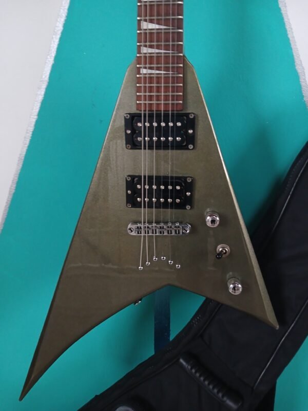 Guitarra Eléctrica Jackson JS Series (Estilo Flying V) - Verde Militar Mate Hecha en India con estuche - Image 10